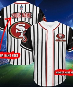 San Francisco 49ers Personalized Baseball Jersey Shirt 166