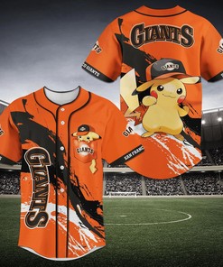 San Francisco Giants MLB Baseball Jersey Shirt Pikachu Pokemon