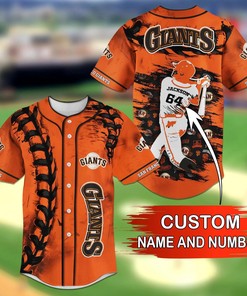 San Francisco Giants MLB Personalized Baseball Name Number Jersey Shirt