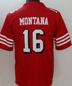 San Francisco Joe Montana #16 2020 Nfl Red Jersey Jersey