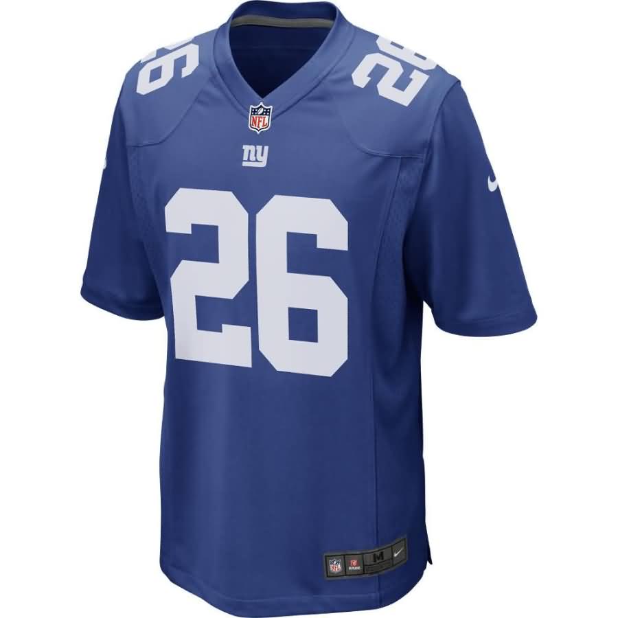 Saquon Barkley New York Giants 2018 Nfl Draft First Round Pick Game Jersey - Royal