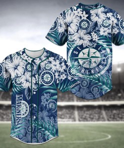 Seattle Mariners MLB Baseball Jersey Shirt Flower