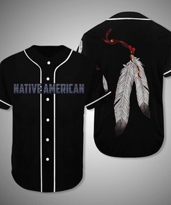 Simple Native American Black Personalized 3d Baseball Jersey