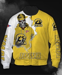 Skull Iowa Hawkeyes Jacket