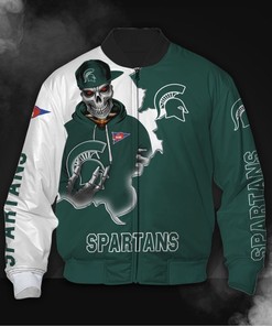 Skull Michigan State Spartans Jacket