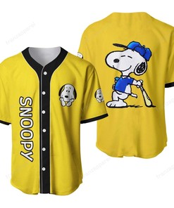 Snoopy Personalized 3d Baseball Jersey