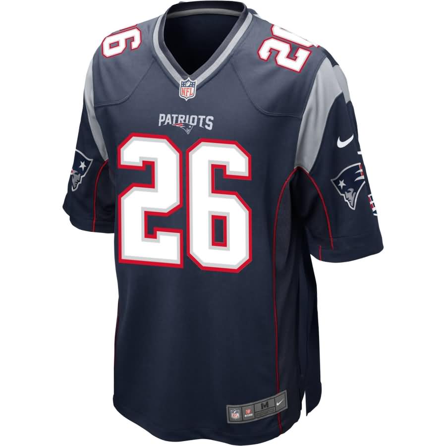 Sony Michel New England Patriots 2018 Nfl Draft First Round Pick #2 Game Jersey - Navy