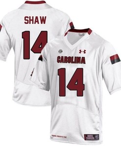 South Carolina Gamecocks #14 Connor Shaw White Football Jersey