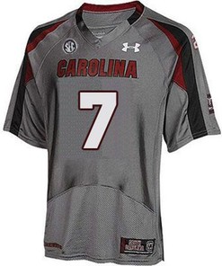 South Carolina Gamecocks #7 Jadeveon Clowney Gray Football Jersey