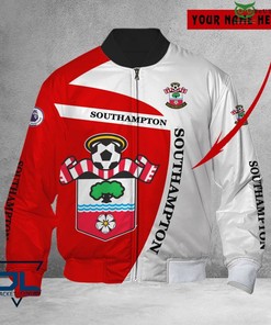 Southampton FC Custom Name Red White Bomber Jacket