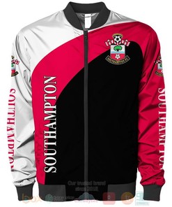 Southampton FC White Red Black Bomber Jacket