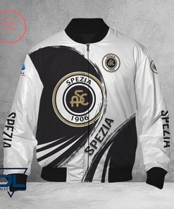 Spezia Calcio Black White Bomber Jacket