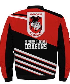 St. George Illawarra Dragons Jackets 3D Full-zip Jackets