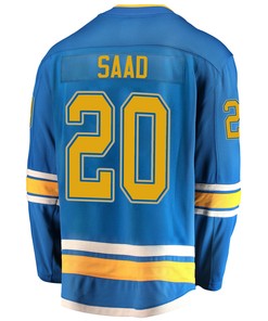 St. Louis Blues Brandon Saad 20 Alternate 2022 Stanley Cup Playoffs Breakaway Men Jersey - Blue