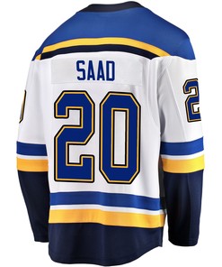 St. Louis Blues Brandon Saad 20 Away 2022 Stanley Cup Playoffs Breakaway Men Jersey - White