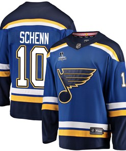 St. Louis Blues Brayden Schenn 10 Home 2022 Stanley Cup Playoffs Breakaway Men Jersey - Royal