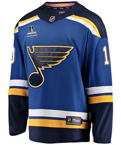St. Louis Blues Brayden Schenn 10 Home 2022 Stanley Cup Playoffs Breakaway Men Jersey - Royal