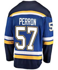 St. Louis Blues David Perron 57 Home 2022 Stanley Cup Playoffs Breakaway Men Jersey - Royal