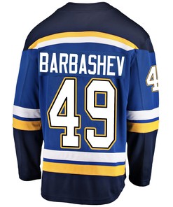 St. Louis Blues Ivan Barbashev 49 Home 2022 Stanley Cup Playoffs Breakaway Men Jersey - Royal
