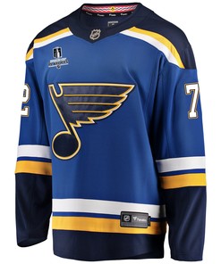 St. Louis Blues Justin Faulk 72 Home 2022 Stanley Cup Playoffs Breakaway Men Jersey - Royal
