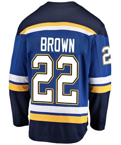 St. Louis Blues Logan Brown 22 Home 2022 Stanley Cup Playoffs Breakaway Men Jersey - Royal