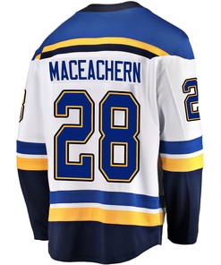 St. Louis Blues Mackenzie MacEachern 28 Away 2022 Stanley Cup Playoffs Breakaway Men Jersey - White
