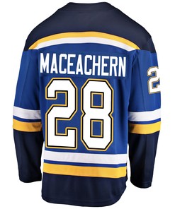 St. Louis Blues Mackenzie MacEachern 28 Home 2022 Stanley Cup Playoffs Breakaway Men Jersey - Royal