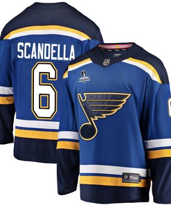 St. Louis Blues Marco Scandella 6 Home 2022 Stanley Cup Playoffs Breakaway Men Jersey - Royal