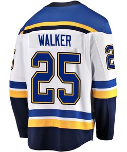 St. Louis Blues Nathan Walker 26 Away 2022 Stanley Cup Playoffs Breakaway Men Jersey - White