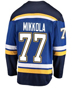 St. Louis Blues Niko Mikkola 77 Home 2022 Stanley Cup Playoffs Breakaway Men Jersey - Royal