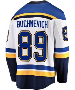 St. Louis Blues Pavel Buchnevich 89 Away 2022 Stanley Cup Playoffs Breakaway Men Jersey - White