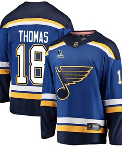 St. Louis Blues Robert Thomas 18 Home 2022 Stanley Cup Playoffs Breakaway Men Jersey - Royal