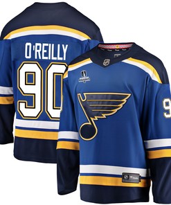St. Louis Blues Ryan O'Reilly 90 Home 2022 Stanley Cup Playoffs Breakaway Men Jersey - Royal