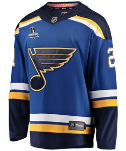 St. Louis Blues Tyler Bozak 21 Home 2022 Stanley Cup Playoffs Breakaway Men Jersey - Royal