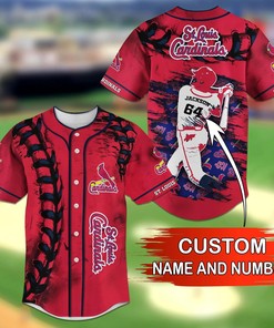 St. Louis Cardinals MLB Personalized Name Number Baseball Jersey Shirt