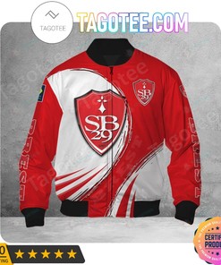 Stade Brestois 29 White Red Bomber Jacket
