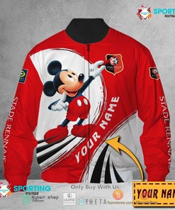 Stade Rennais FC Custom Name Mickey Mouse Bomber Jacket