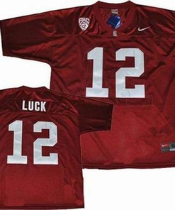 Stanford Cardinal #12 Andrew Luck Red Football Jersey