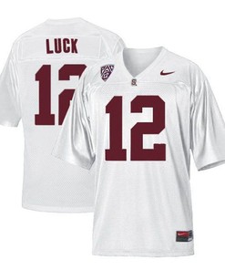 Stanford Cardinal #12 Andrew Luck White Football Jersey
