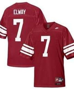 Stanford Cardinal #7 John Elway Red Football Jersey