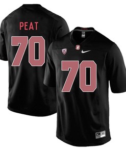 Stanford Cardinal Blackout Andrus Peat Player Football Jersey