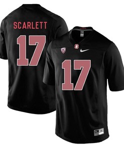 Stanford Cardinal Blackout Brennan Scarlett Player Football Jersey