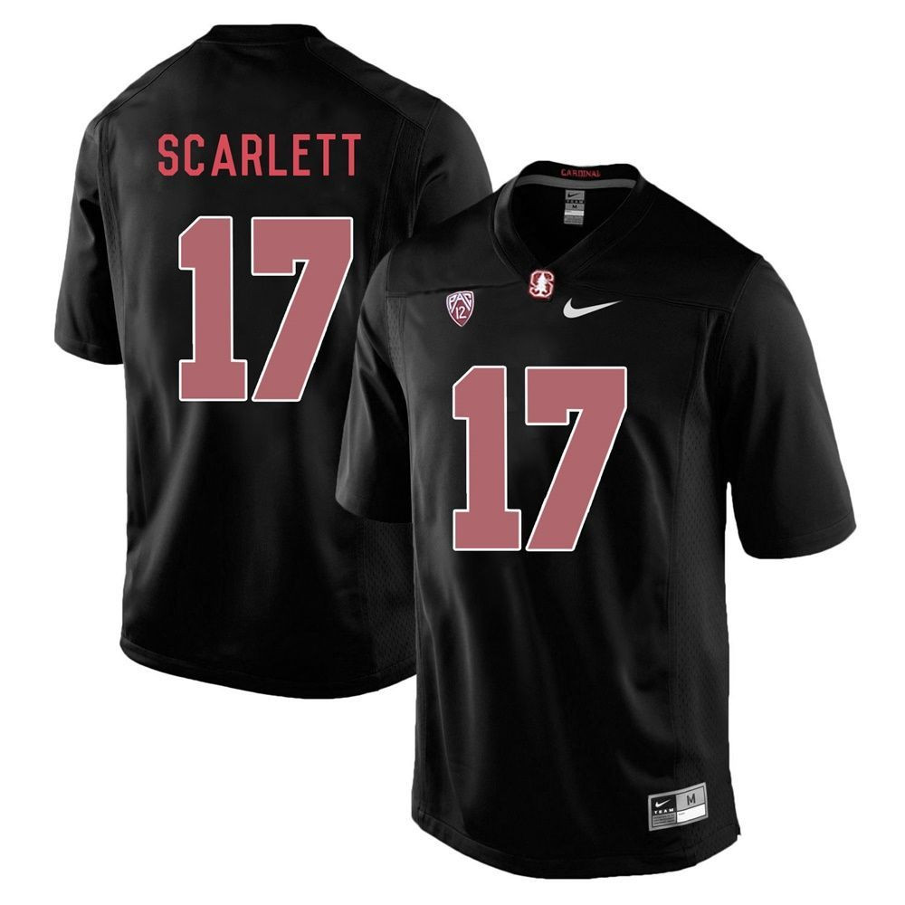 Stanford Cardinal Blackout Brennan Scarlett Player Football Jersey