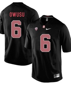 Stanford Cardinal Blackout Francis Owusu Player Football Jersey