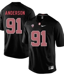 Stanford Cardinal Blackout Henry Anderson Player Football Jersey