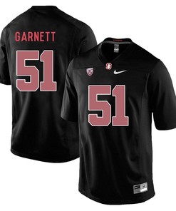 Stanford Cardinal Blackout Joshua Garnett Player Football Jersey