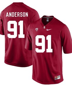 Stanford Cardinal Cardinal Henry Anderson Player Football Jersey