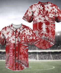 Stanford Cardinal NCAA Baseball Jersey Shirt Flower