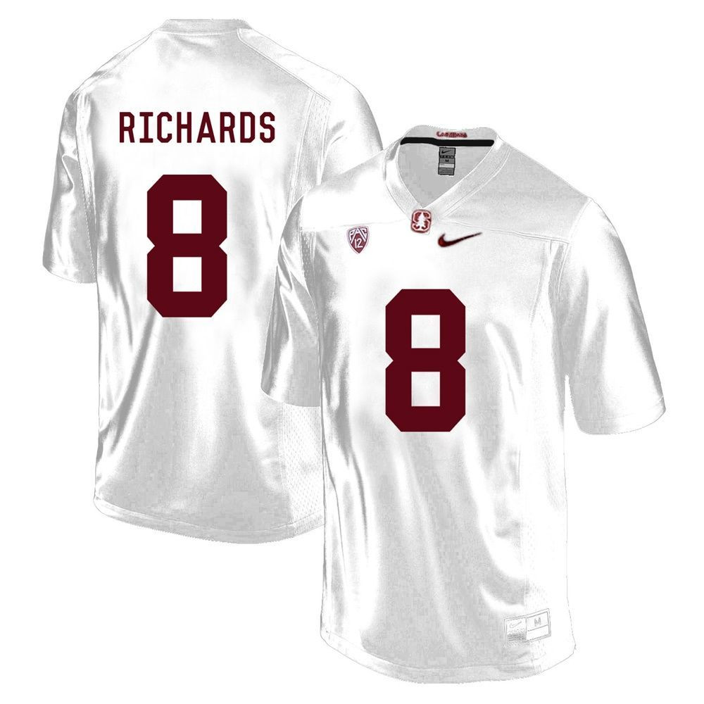 Stanford Cardinal White Jordan Richards Player Football Jersey