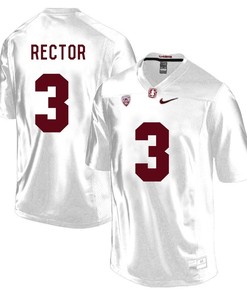Stanford Cardinal White Michael Rector Player Football Jersey